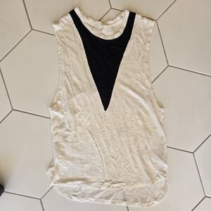 IRO Cream and Black Tank Top